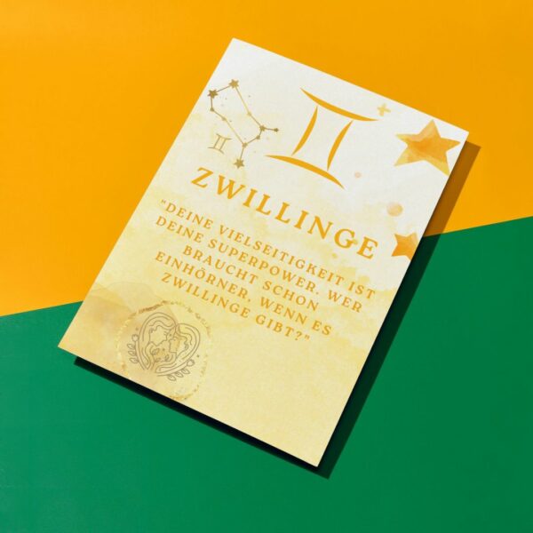Postkartenset "Die 12 Tierkreiszeichen mit Witz und Charme" – Bild 4