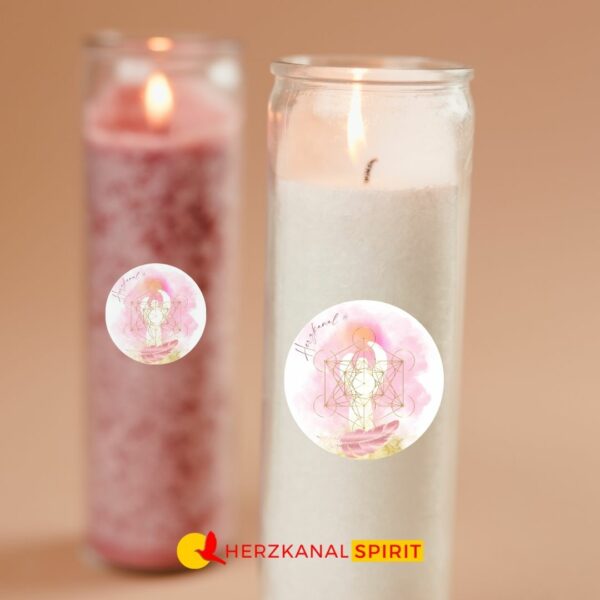 Ritual Kerze weiss und Rosa - Dein reiner Lichtbegleiter – Bild 4