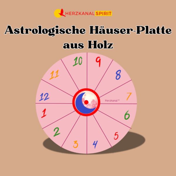 Astrologische Häuser-Platte aus Holz
